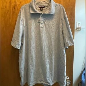 Kirkland Signature Light Grey/ blue Polo Shirt